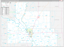 Sioux City Metro Area Wall Map Premium Style 2024